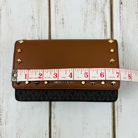 Michael Kors Signature Logo Small Phone Crossbody Bag Wallet - Picture 12 of 13